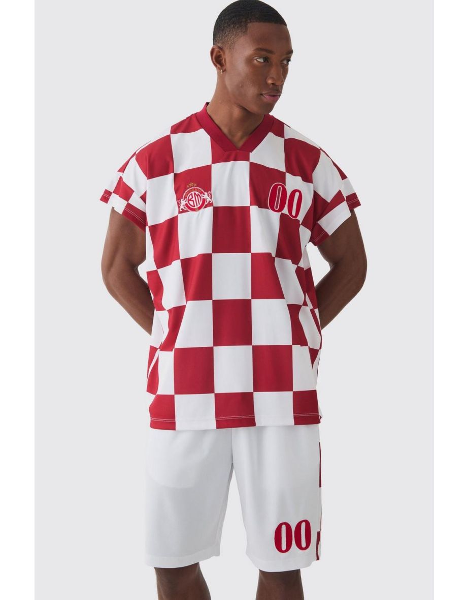 Oversized Rugby Dropped Shoulder T-shirt & Short Set - 2