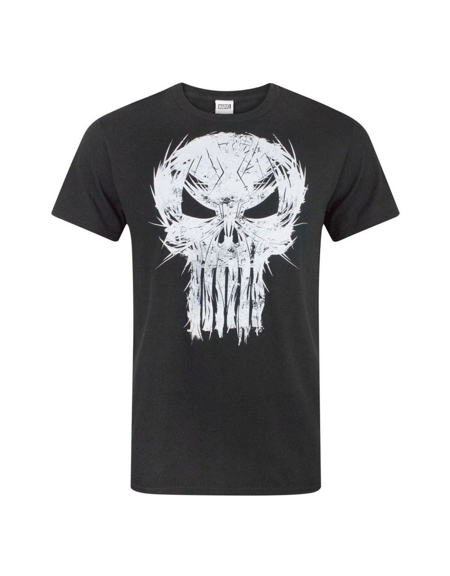 Marvel Mens The Punisher Logo T-Shirt - Black