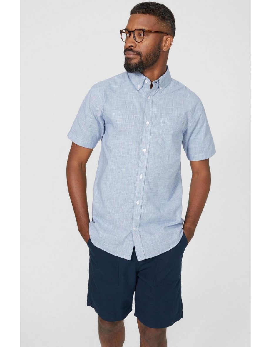 Mini Dogtooth Shirt - navy