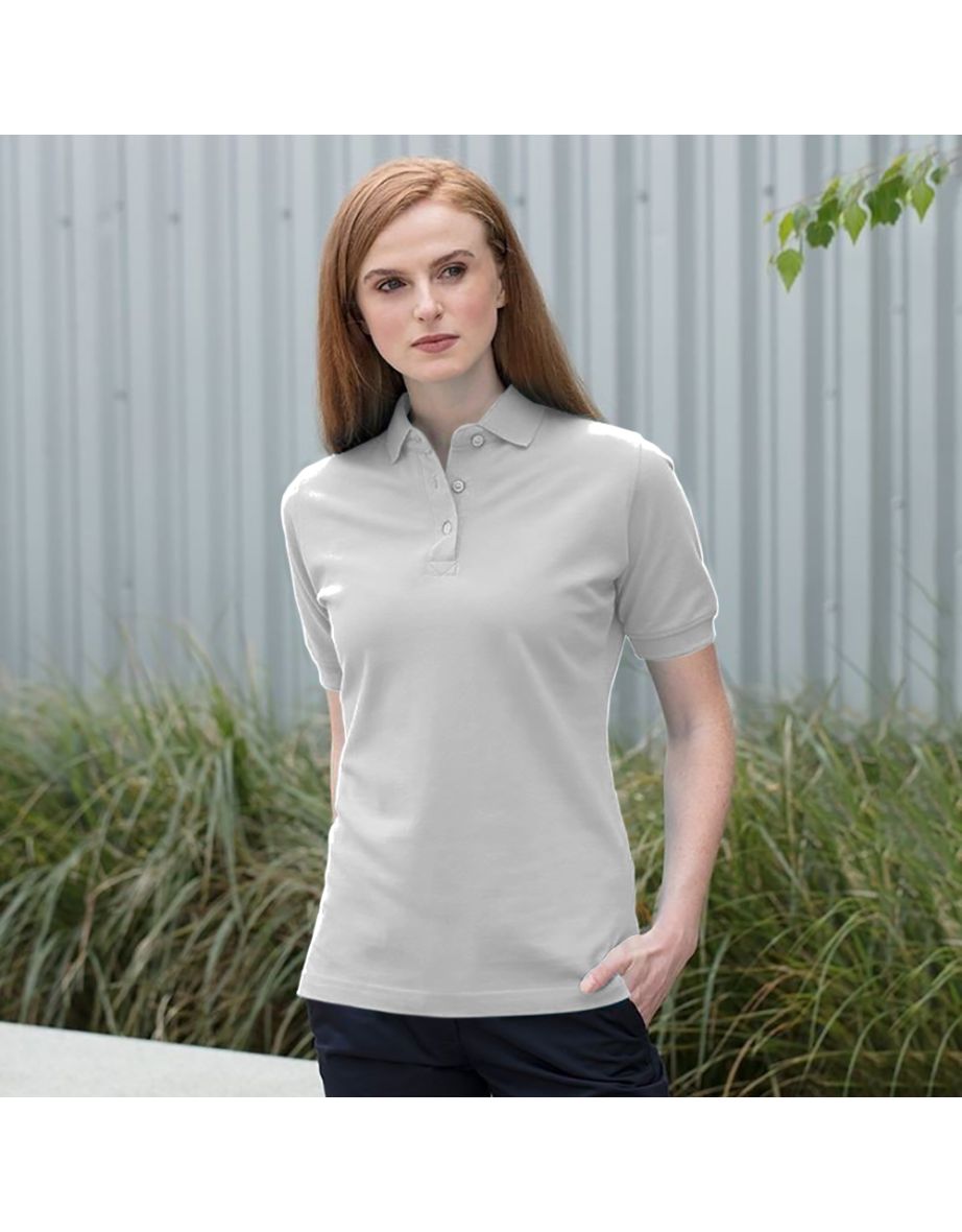 Henbury Womens/Ladies Classic Polo Shirt - White - 1