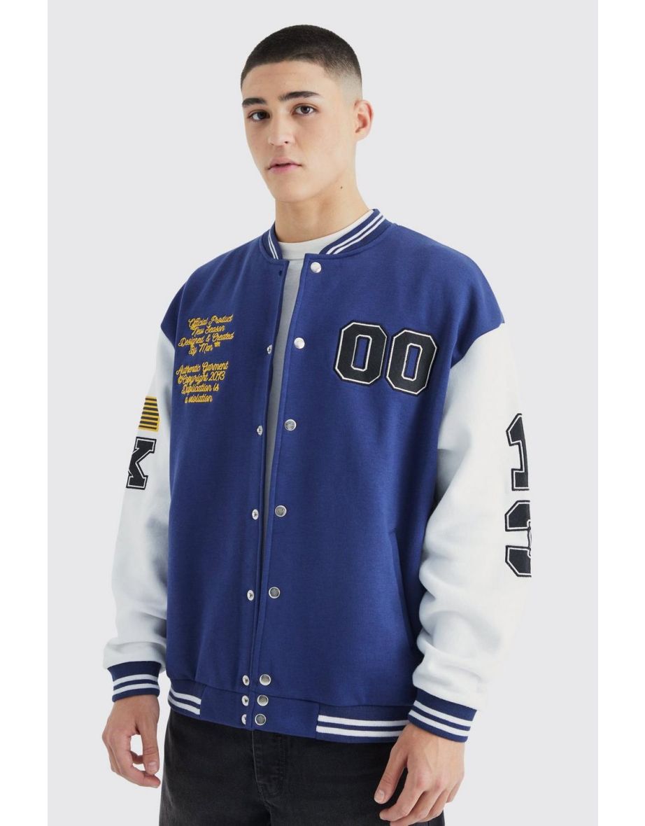 Bomber jersey jacket hotsell