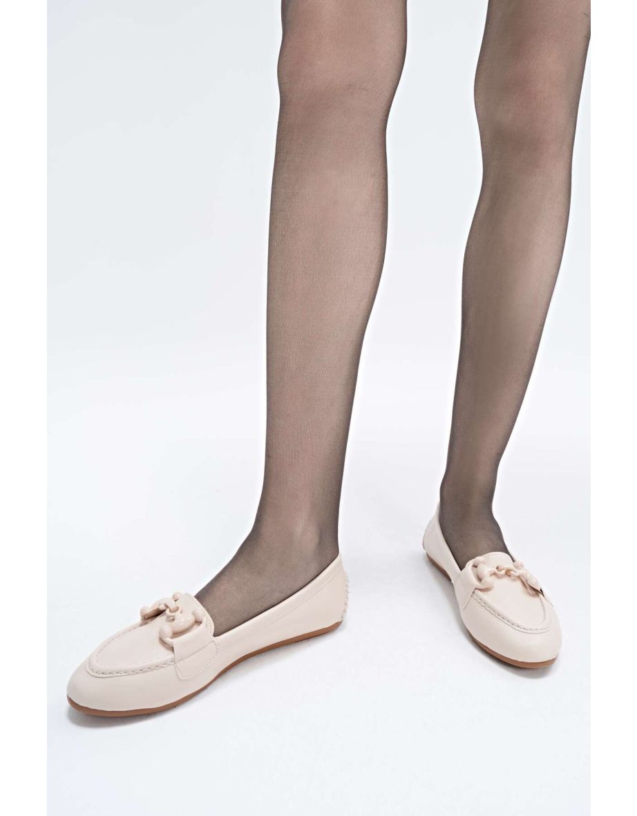 Loafer Shoes - Beige - 4