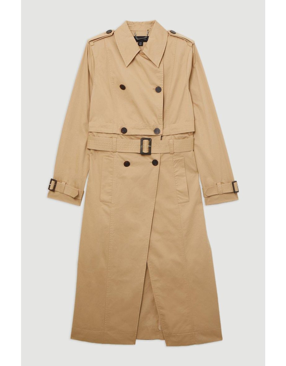 Tailored Cotton Multiway Trench Coat - 3