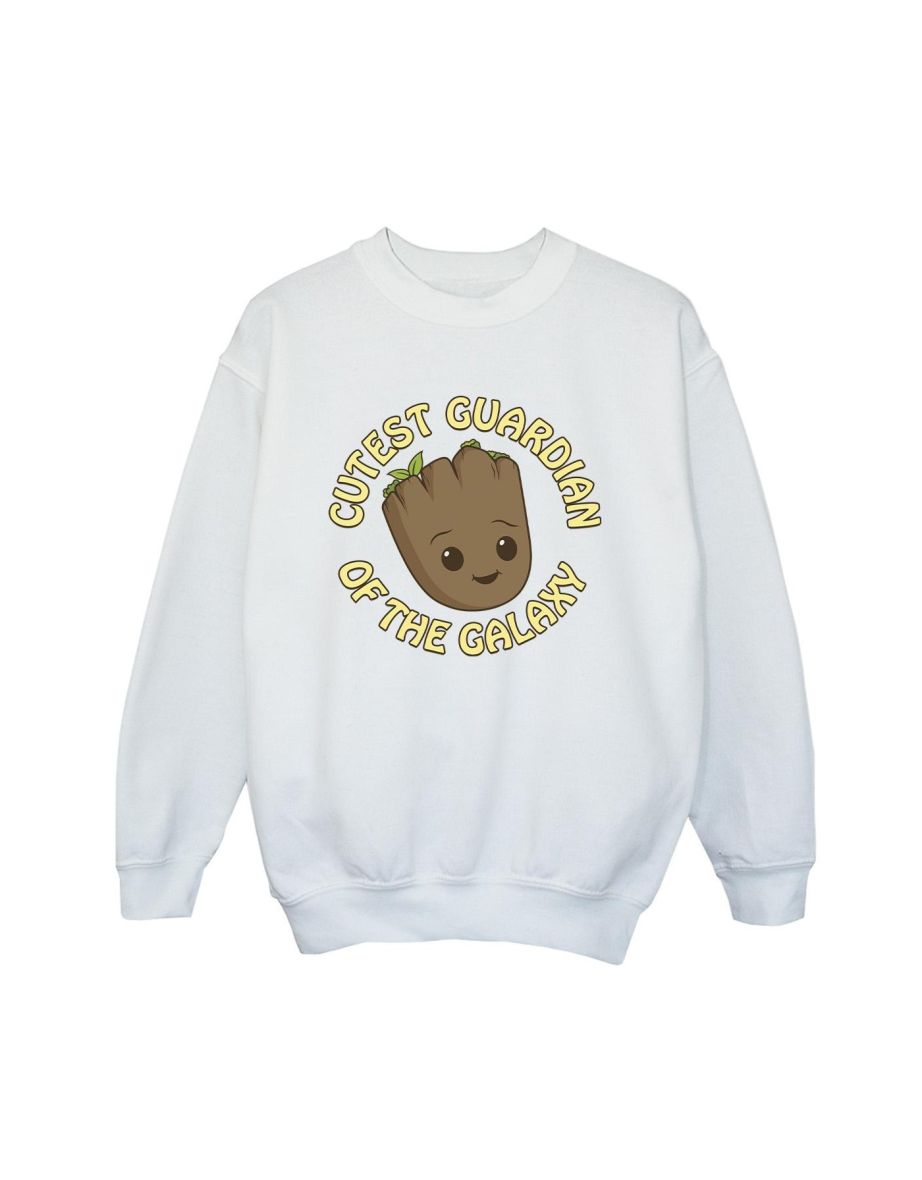 Marvel Boys I Am Groot Cutest Guardian Sweatshirt - White - 1