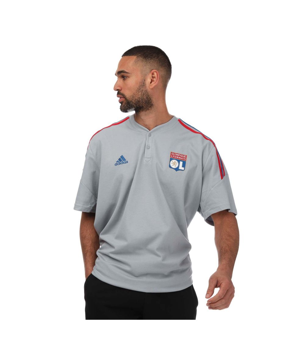 Men's adidas Lyon Tiro 21 Training Polo Shirt in Grey