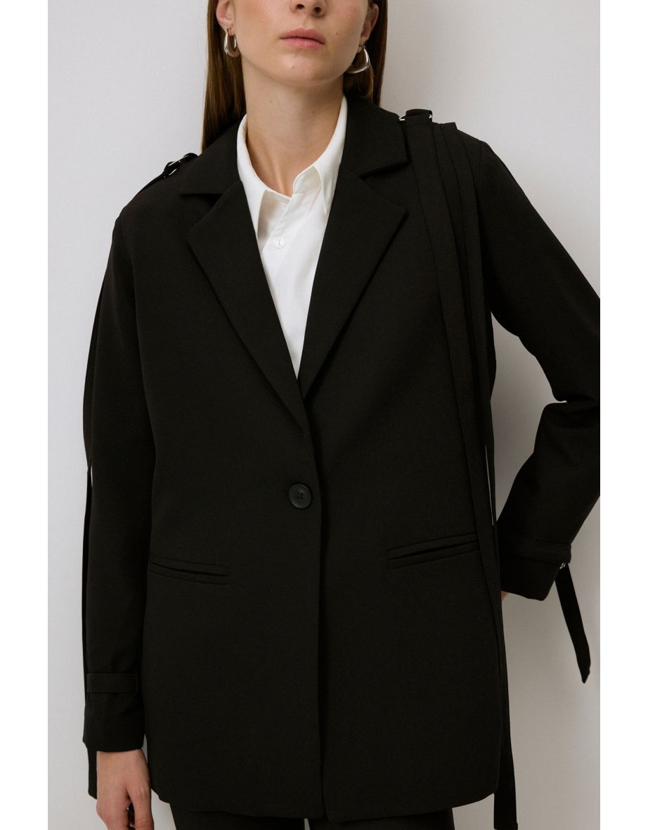 BLAZER JACKET WITH METAL ACCESSORIES - 4