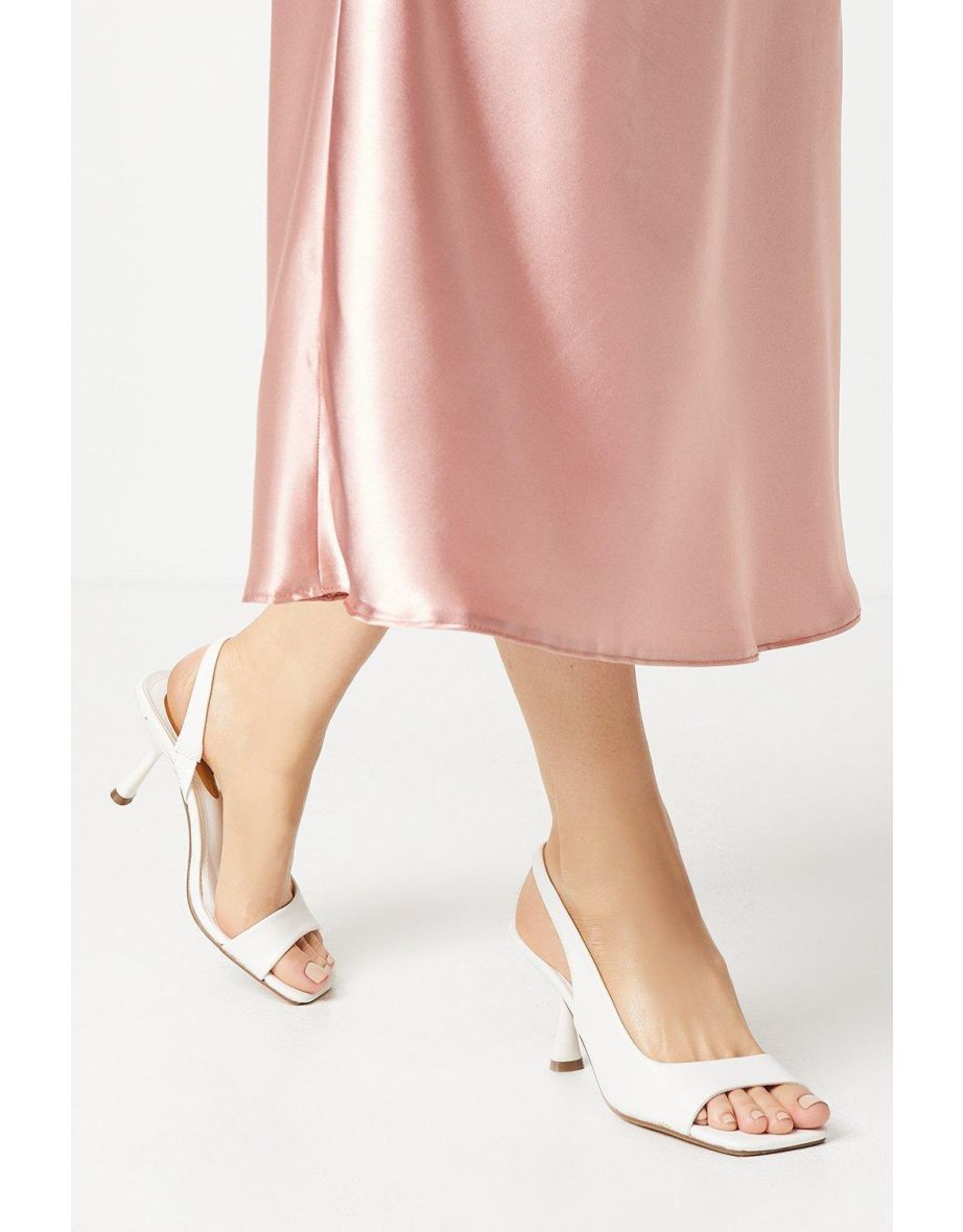 Destiny Sling Back Open Side High Stiletto Court Shoes