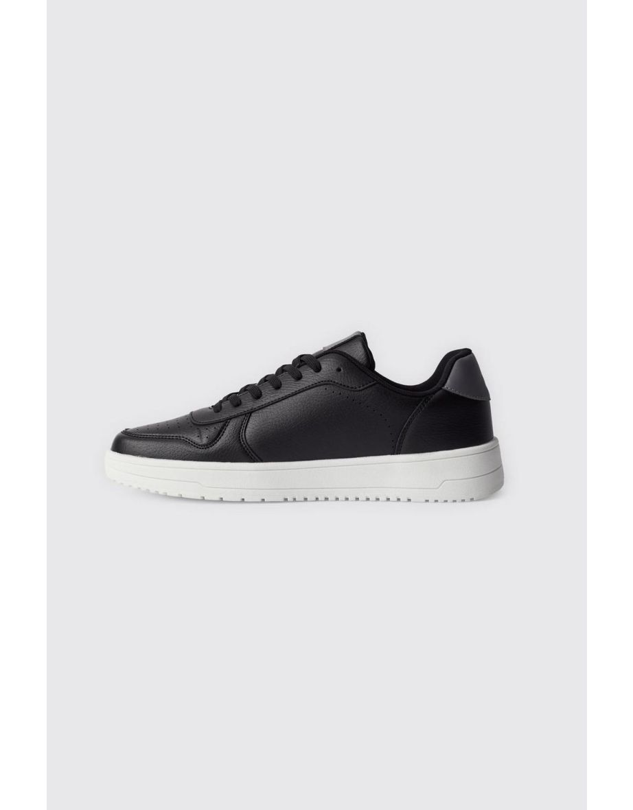 Perforated Panelled Trainers - black - 3