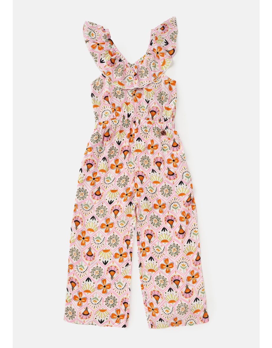 Otty Wide Leg Frill Jumpsuit - 5