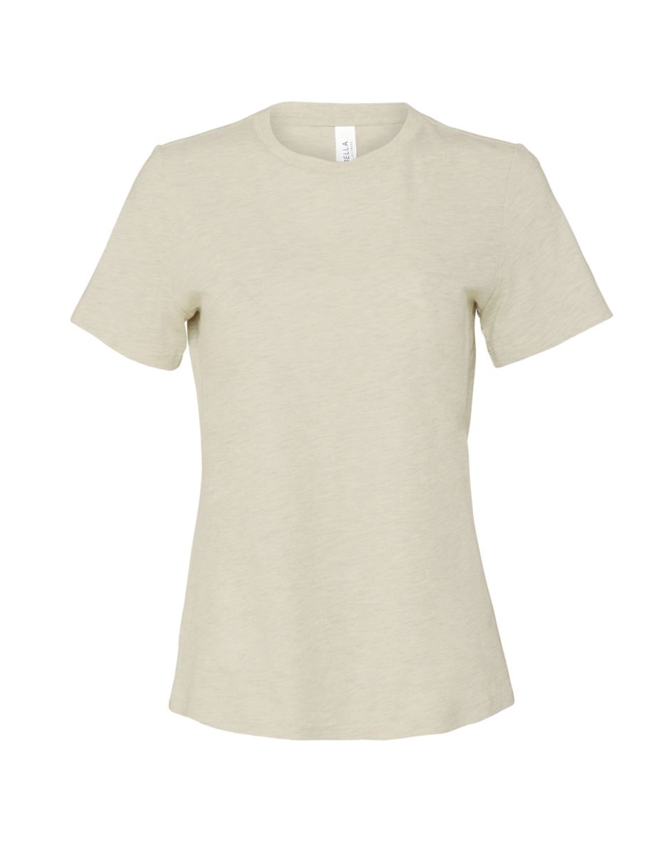 Bella + Canvas Womens/Ladies Heather Jersey Relaxed Fit T-Shirt - French Vanilla