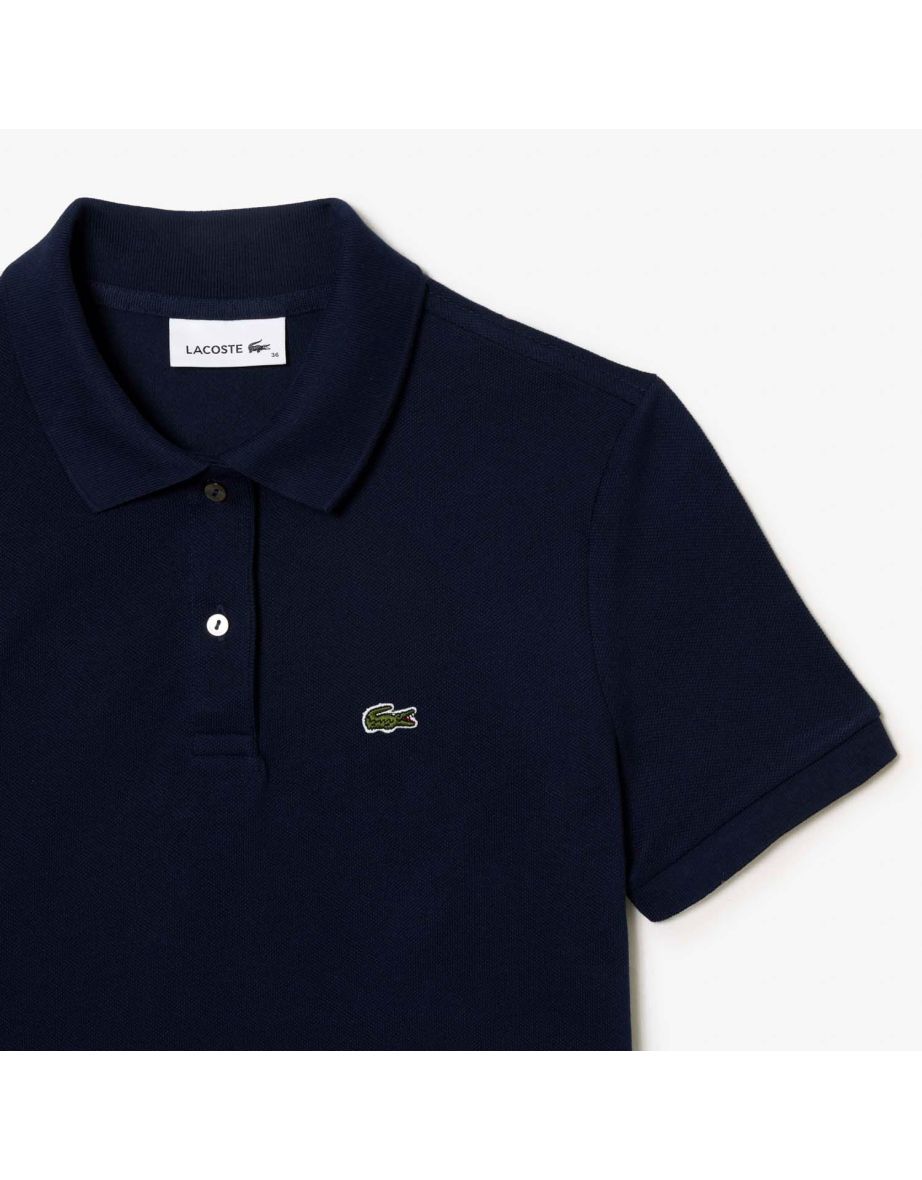 Women's Lacoste Supple Petit Piqué Polo Dress in Blue - 1