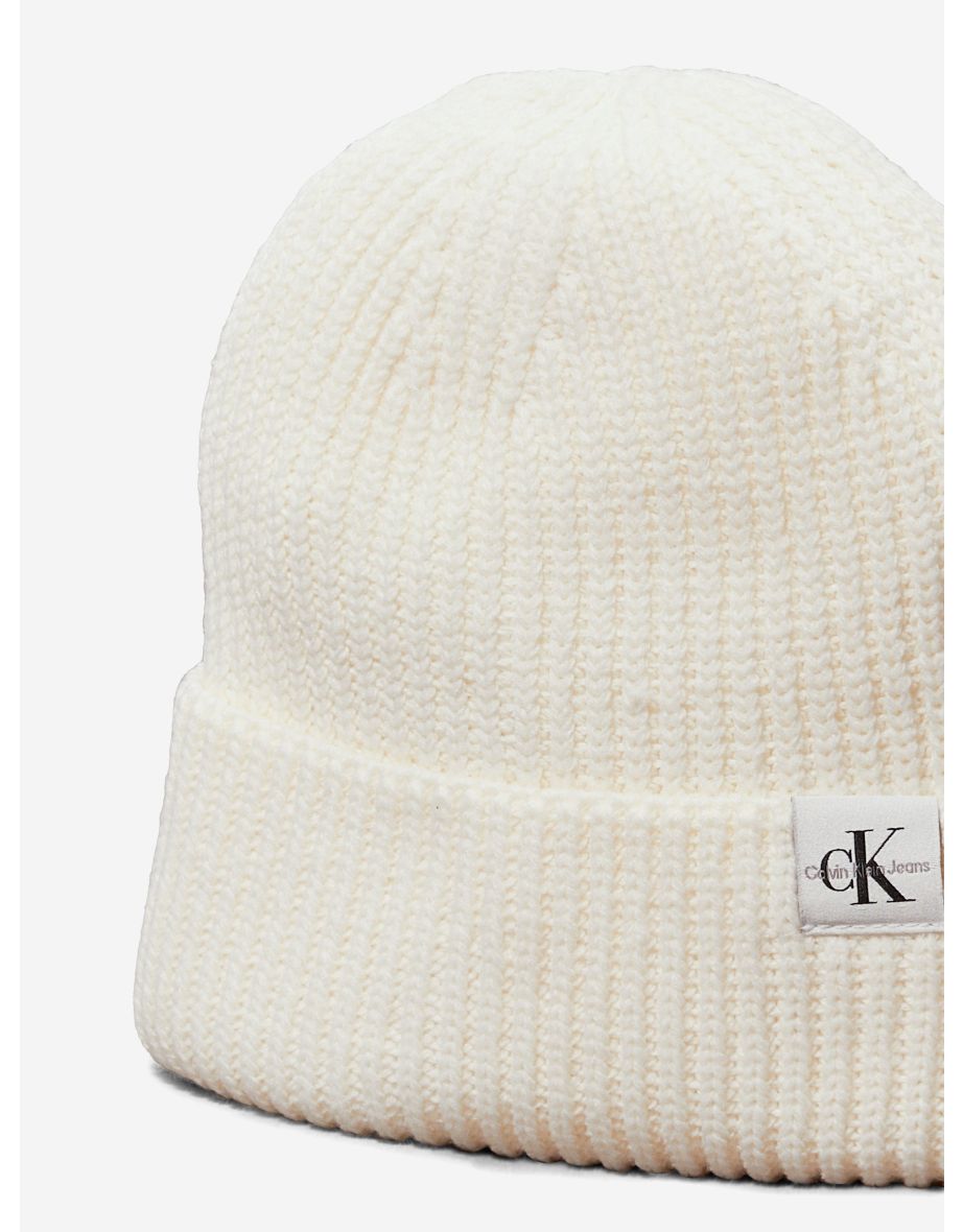 Girls Monogram Rib Scarf and Beanie Set in Ivory - 3