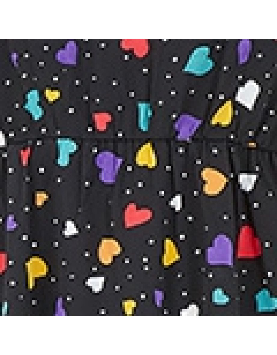 Yumi Black Heart Spot Skater Summer Dress - 4