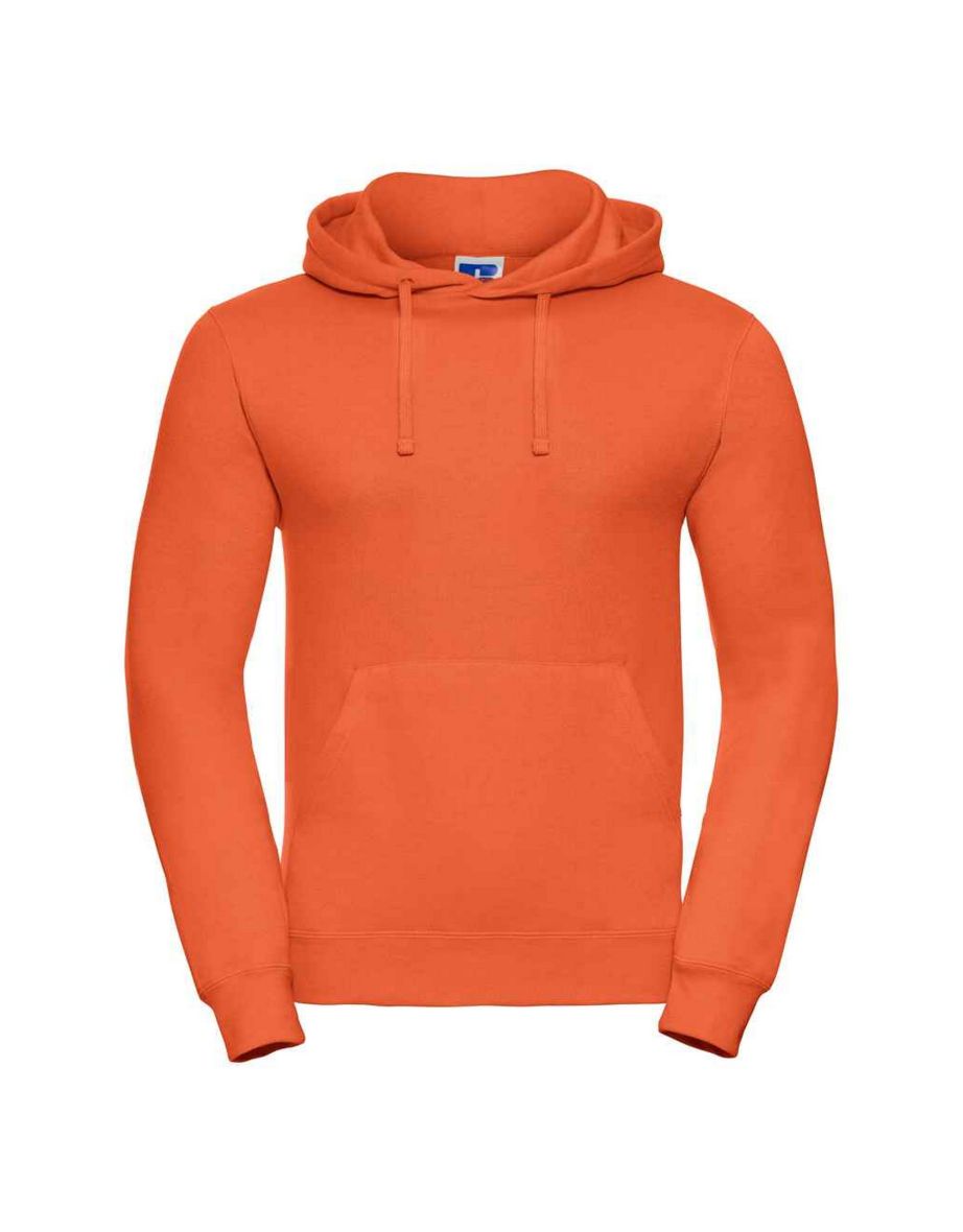 Russell Mens Plain Hoodie - Orange