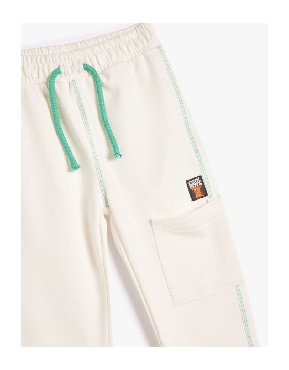Jogger Sweatpants with Tie Waist Pocket - 2