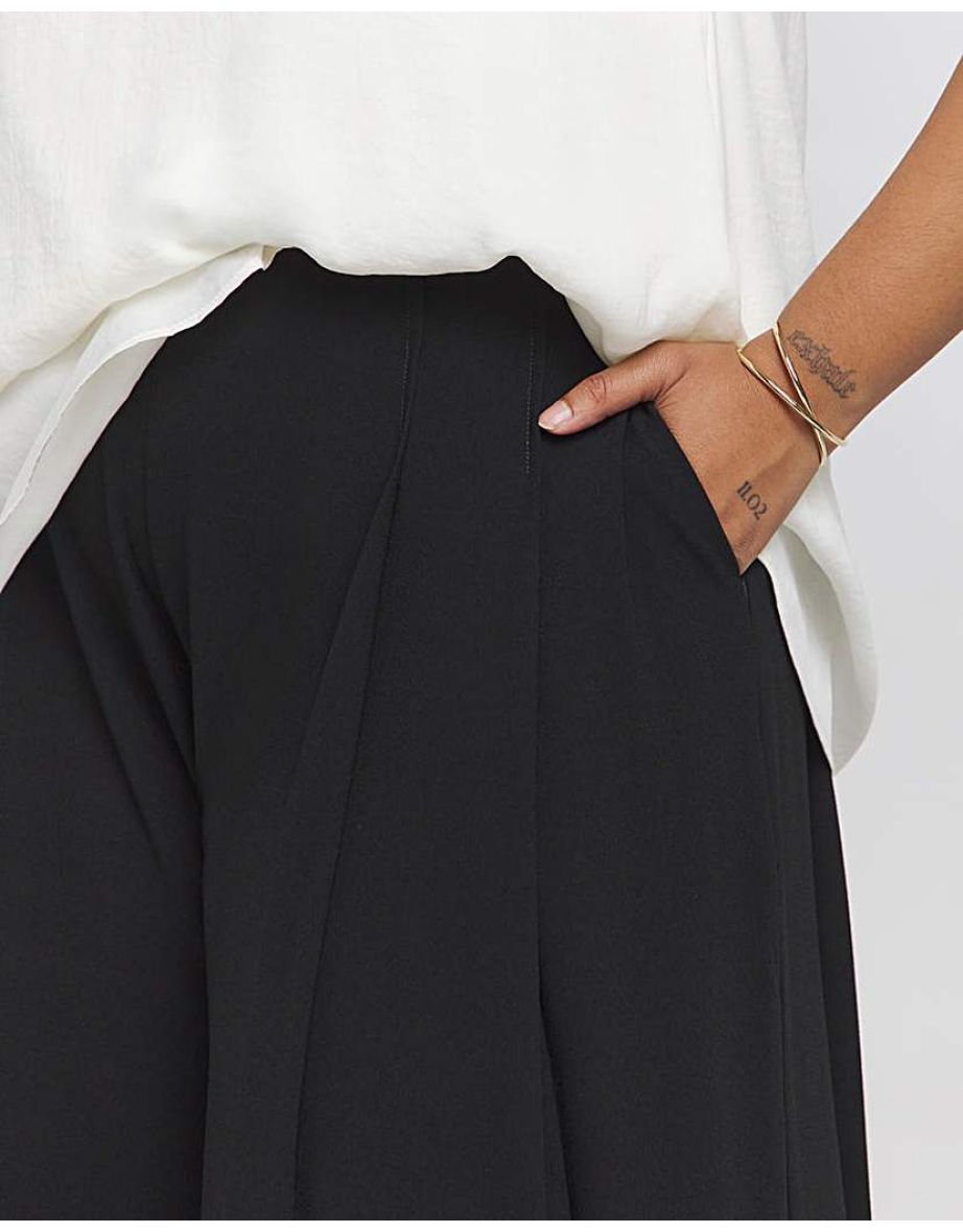 Joanna Hope Pleated Wide Leg Trousers - 4