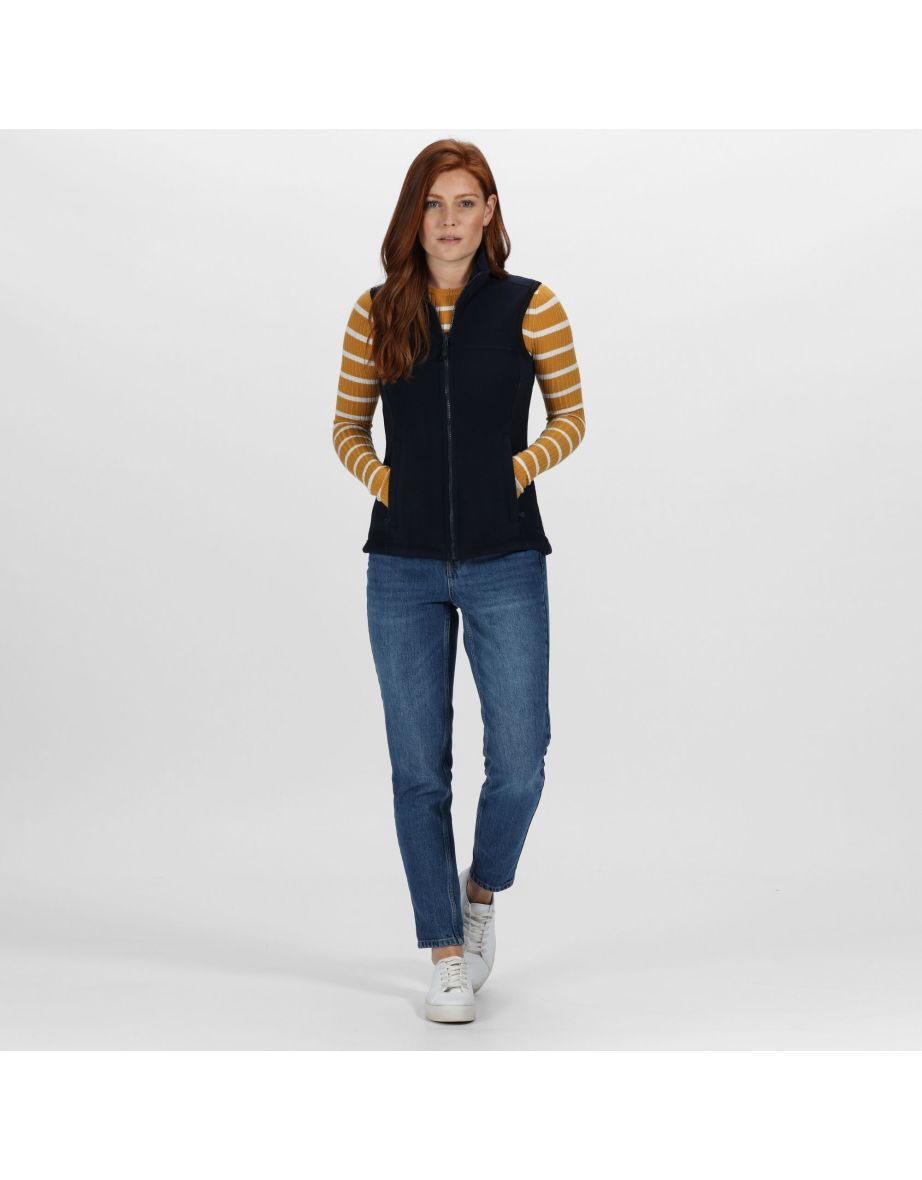Regatta Womens/Ladies Haber II 250 Series Anti-pill Fleece Bodywarmer / Sleeveless Jacket - Dark Navy - 3