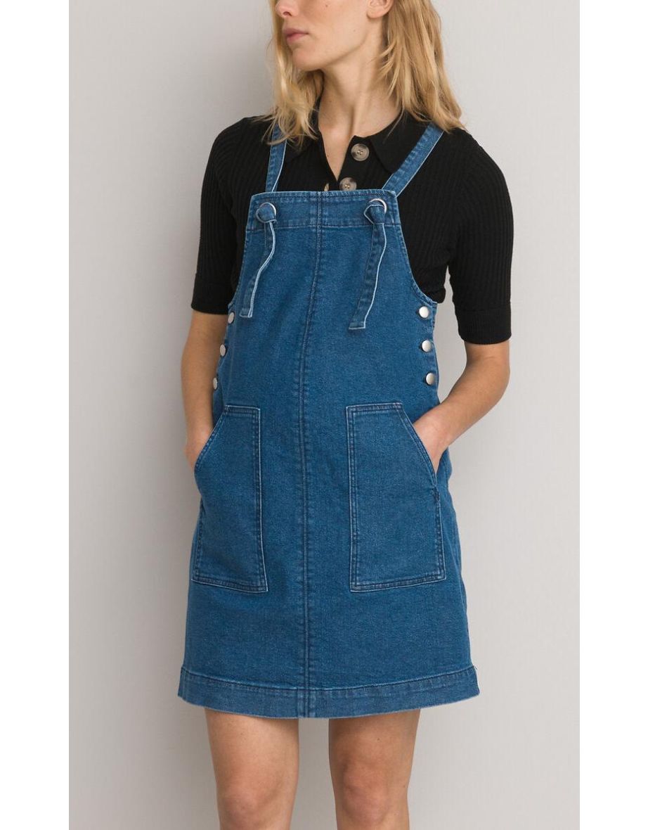 Denim Maternity Dungaree Dress