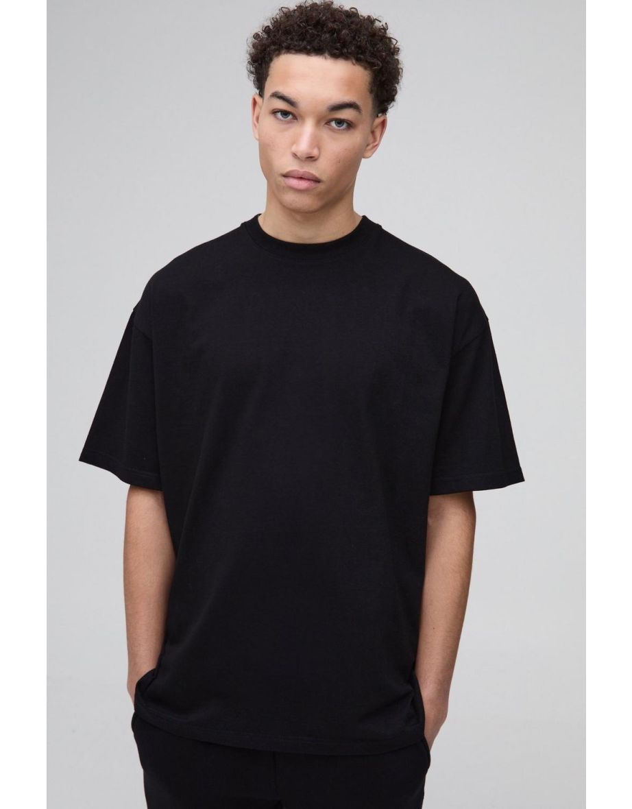 2 Pack Oversized Heavyweight Crew Neck T-Shirts - mono - 2