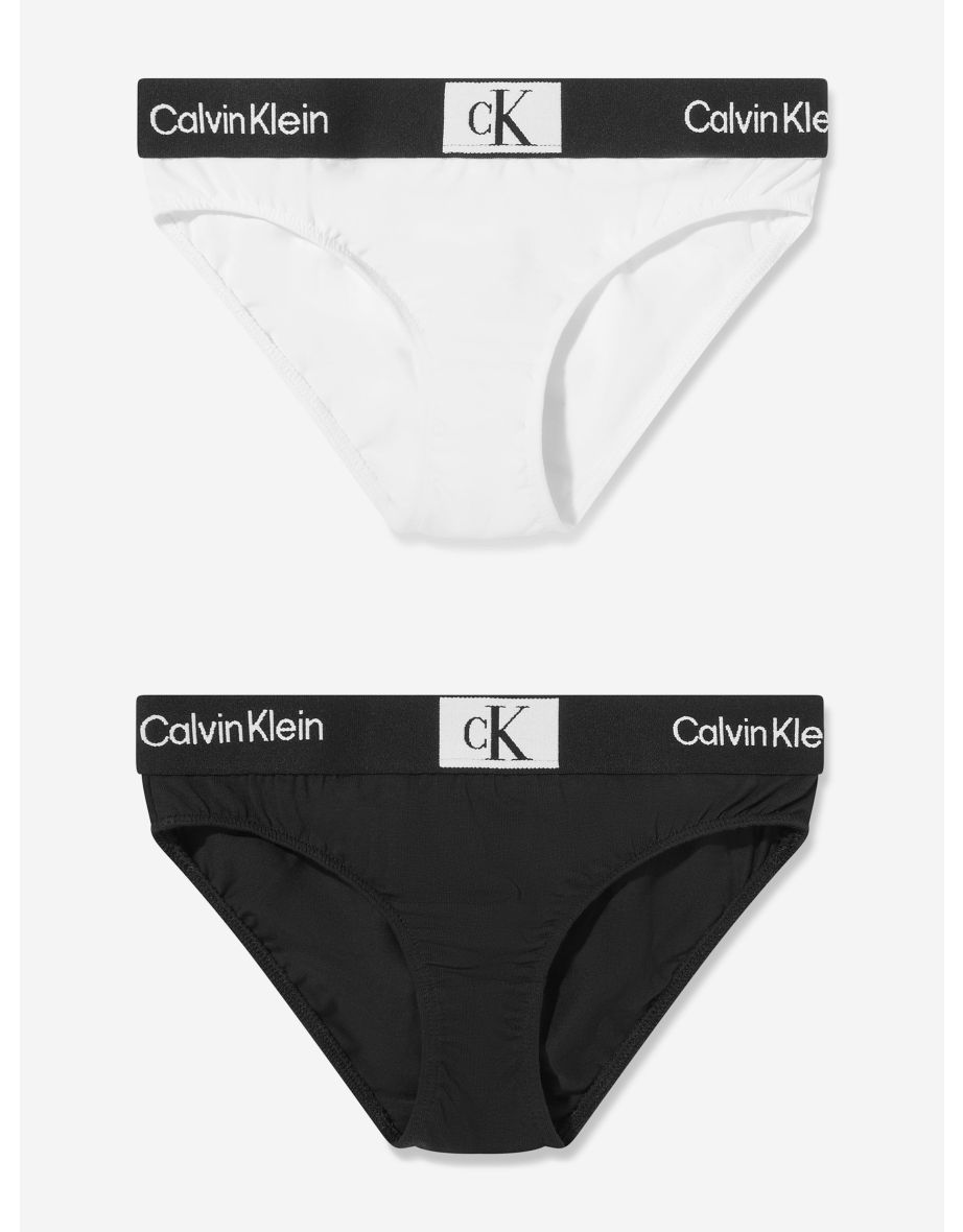 Calvin Klein Girls 2 Pack Bikini Knickers Set in Multicolour