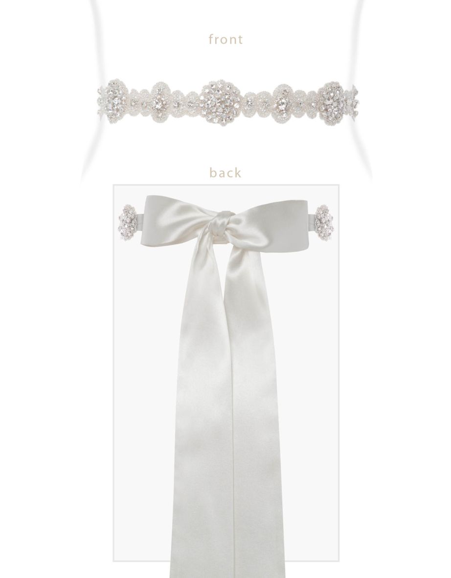 Vintage Maternity Sash Ivory