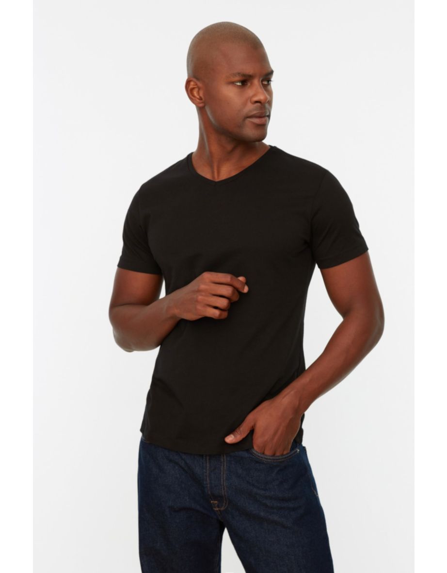 T-Shirt - Black - Slim fit