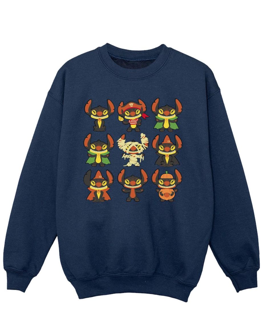 Disney Girls Lilo & Stitch Halloween Costumes Sweatshirt - Navy Blue