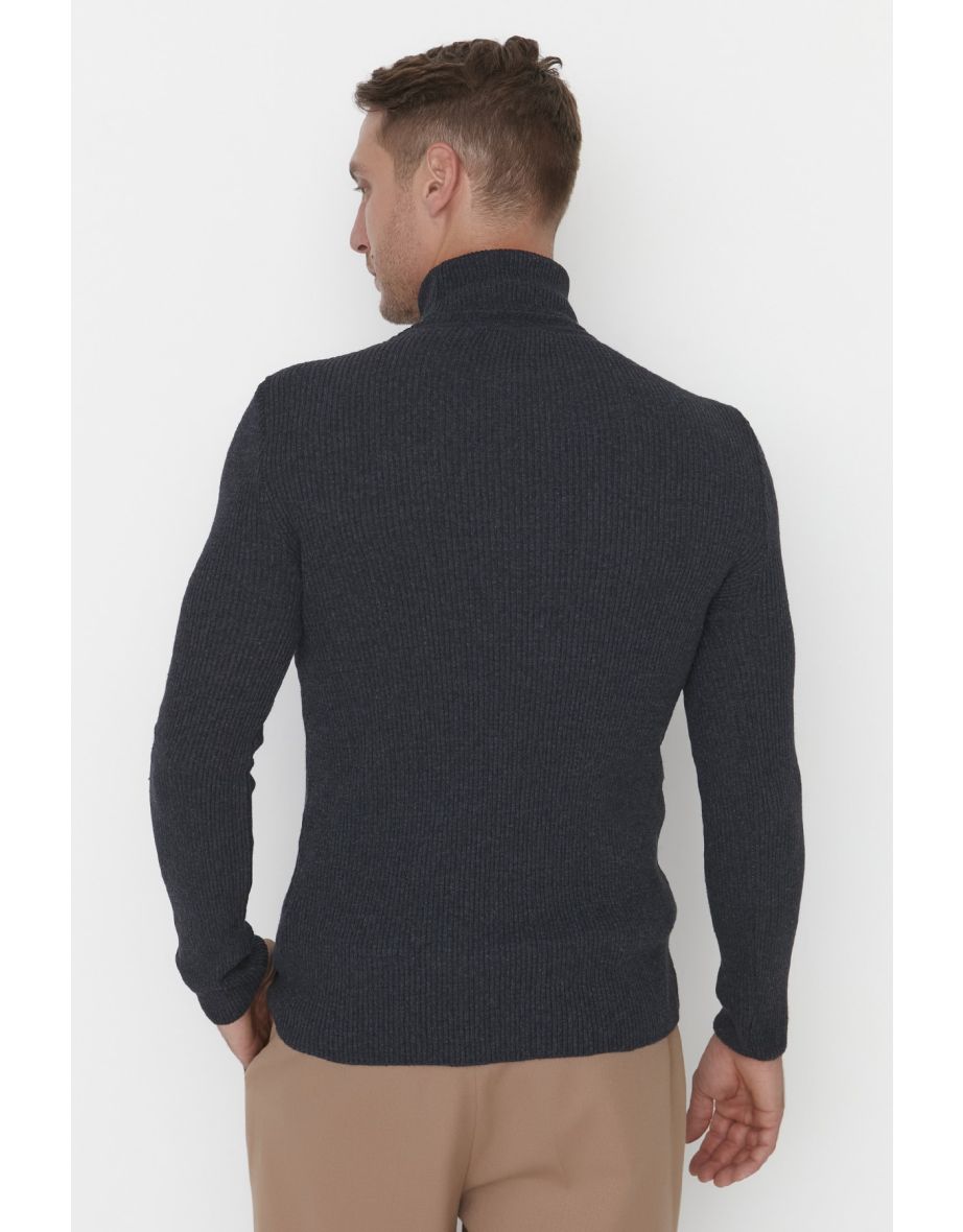 Sweater - Gray - Fitted - 7