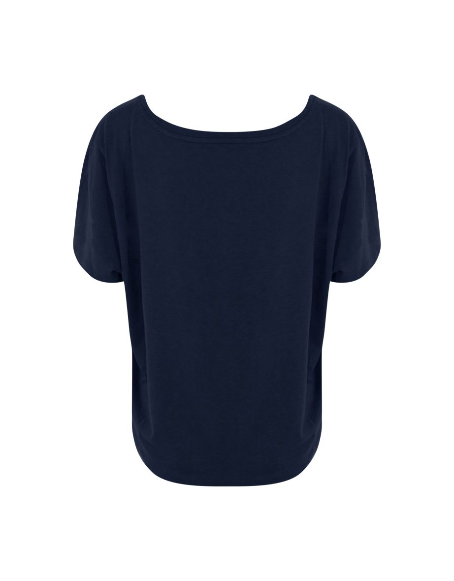 Ecologie Womens/Laides Daintree EcoViscose Cropped T-Shirt - Navy - 1
