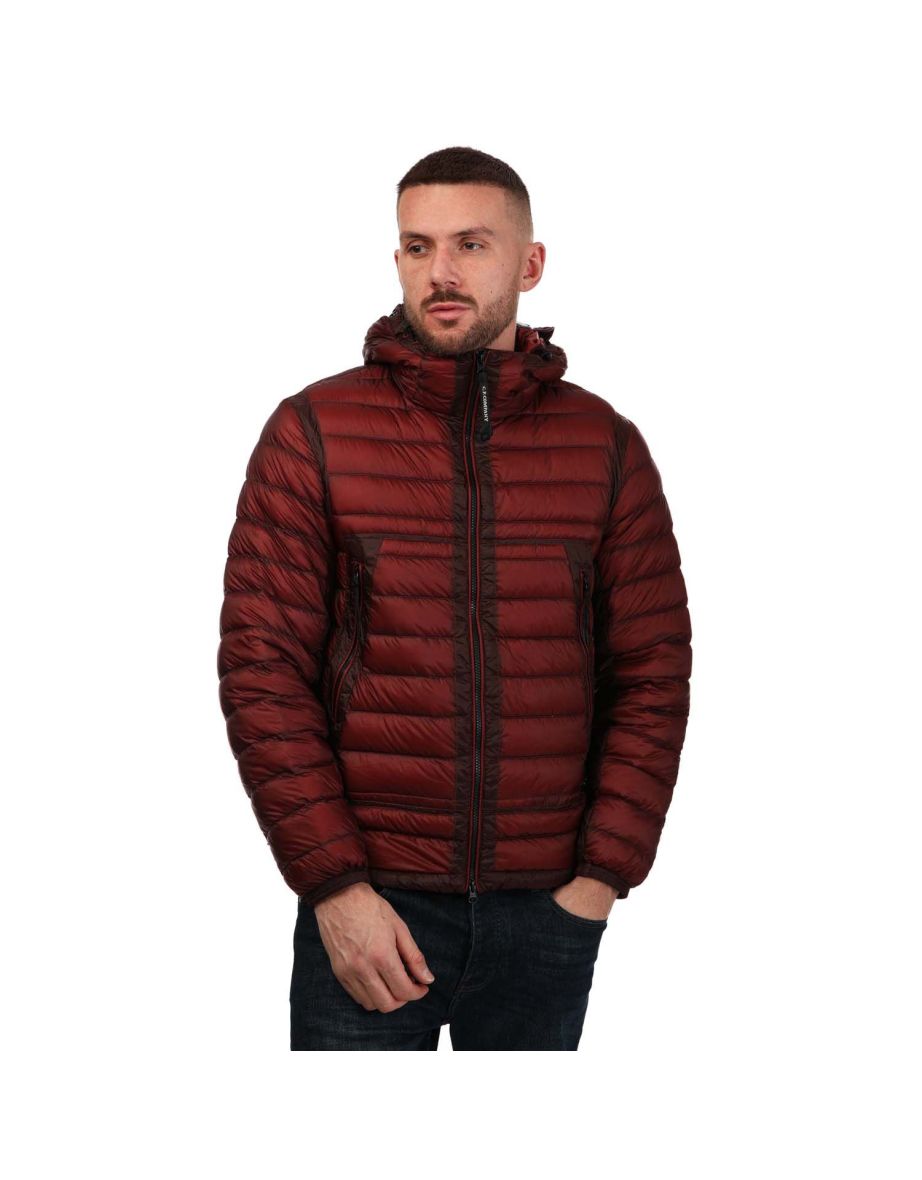 Men's C.P. Company Shell Goggle Down Jacket in Red