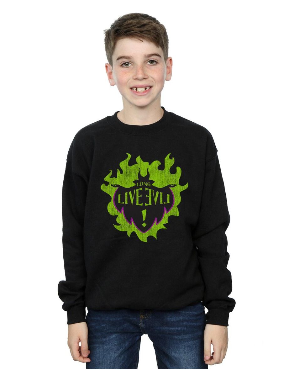 Disney Boys The Descendants Maleficent Long Live Sweatshirt - Black