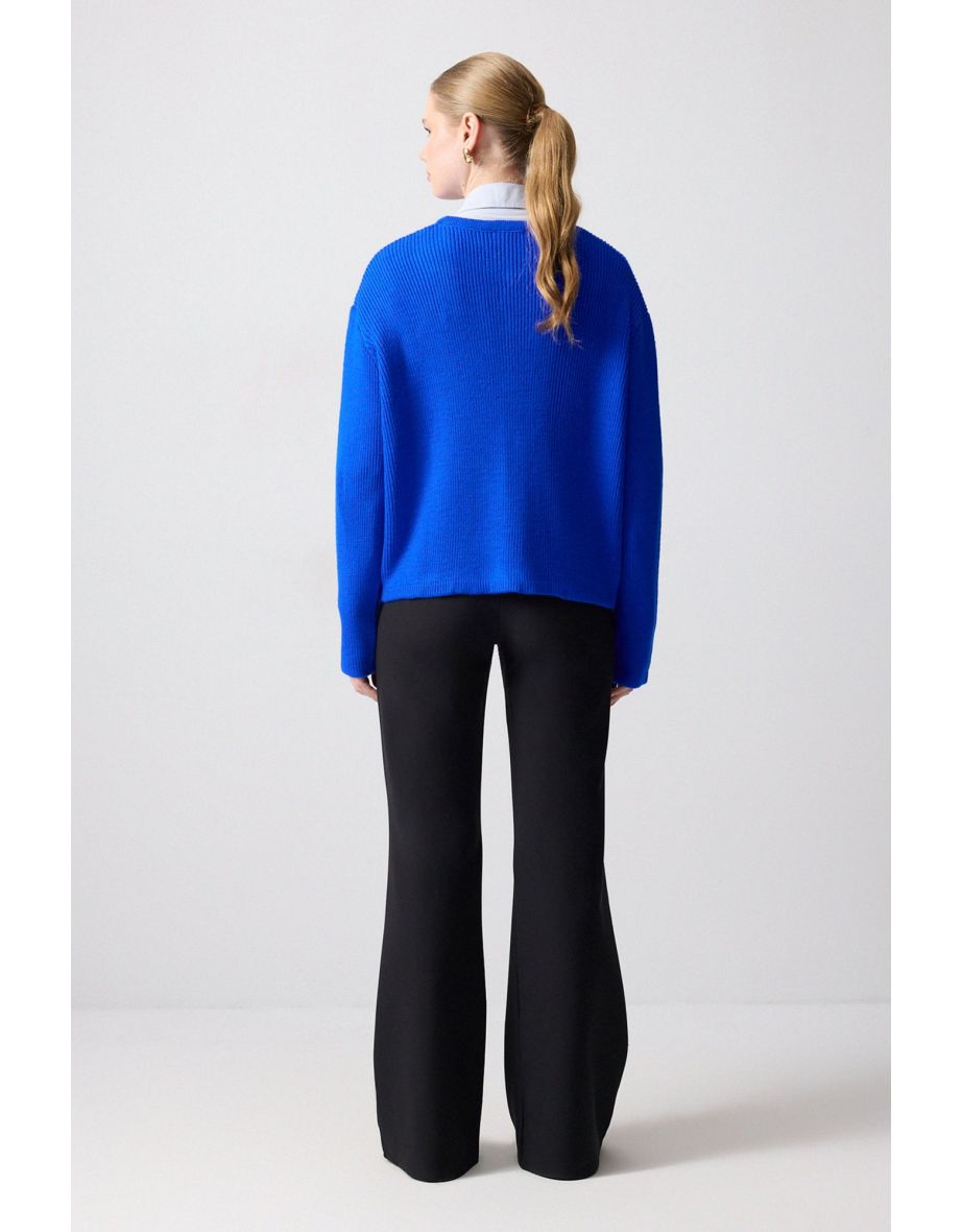 SHORT CARDIGAN WITH GOLD BUTTONS - 3