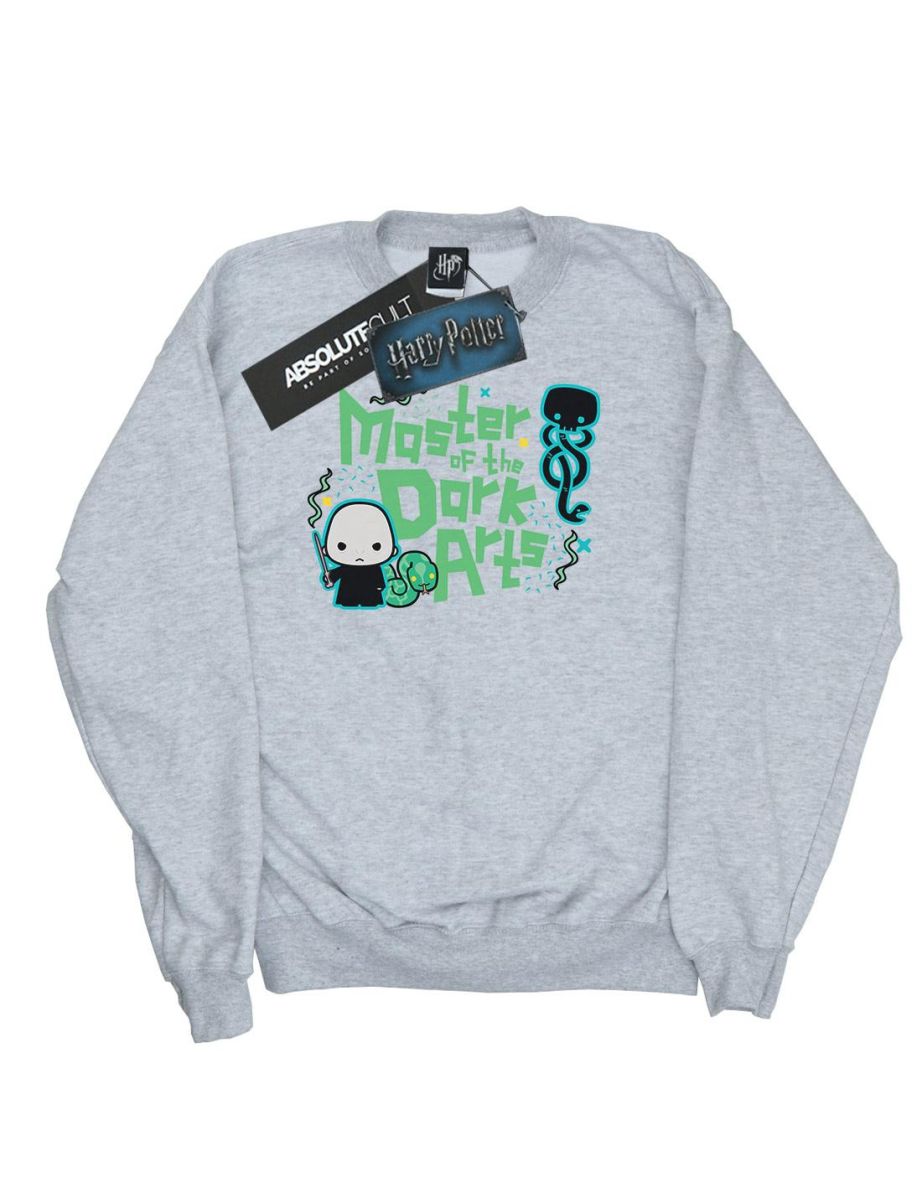 Harry Potter Girls Voldemort Dark Arts Junior Sweatshirt - Sports Grey