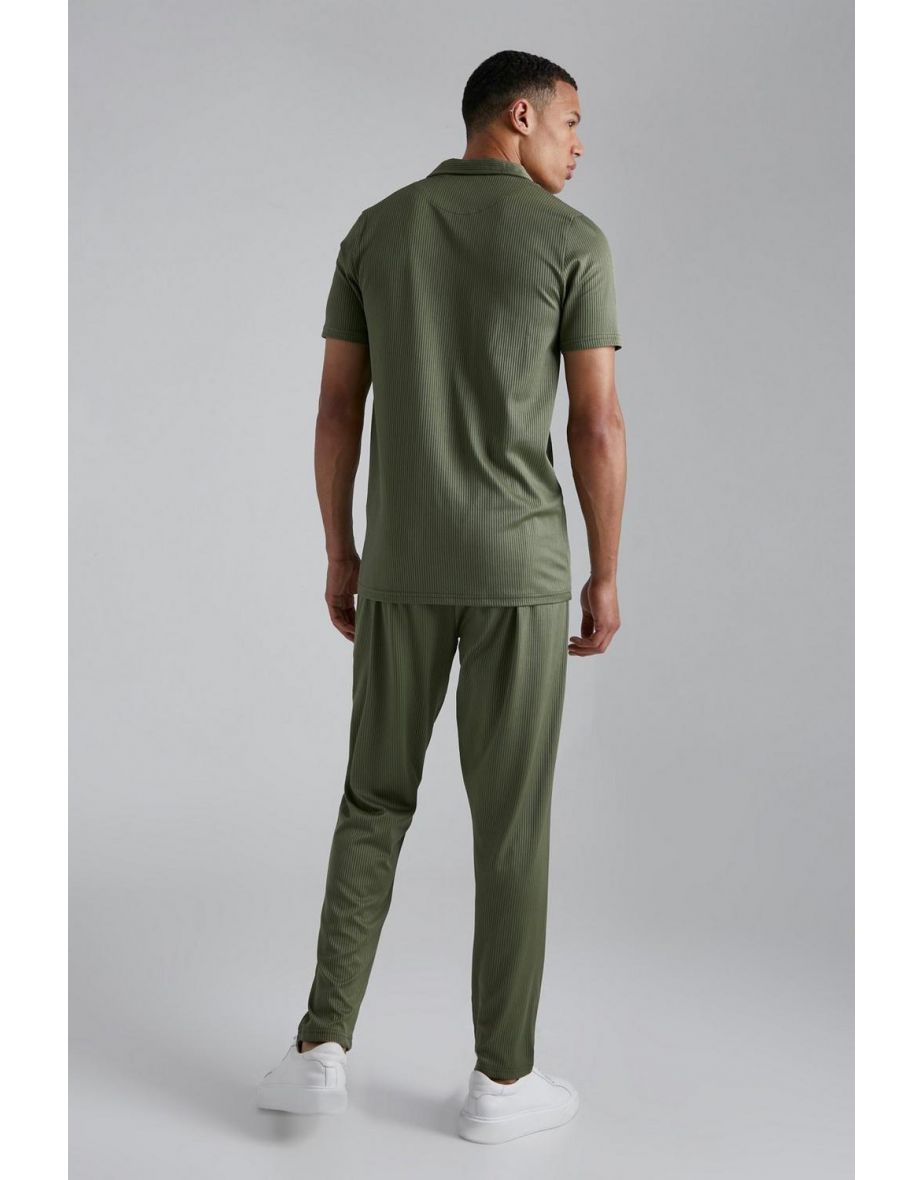 Tall Tapered Fit Pleated Jogger - olive - 2