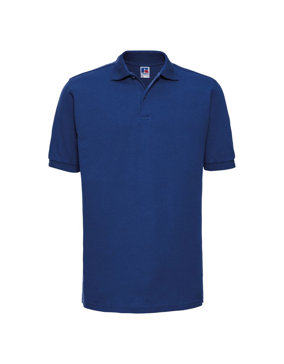 Russell Mens Ripple Collar & Cuff Short Sleeve Polo Shirt - Bright Royal