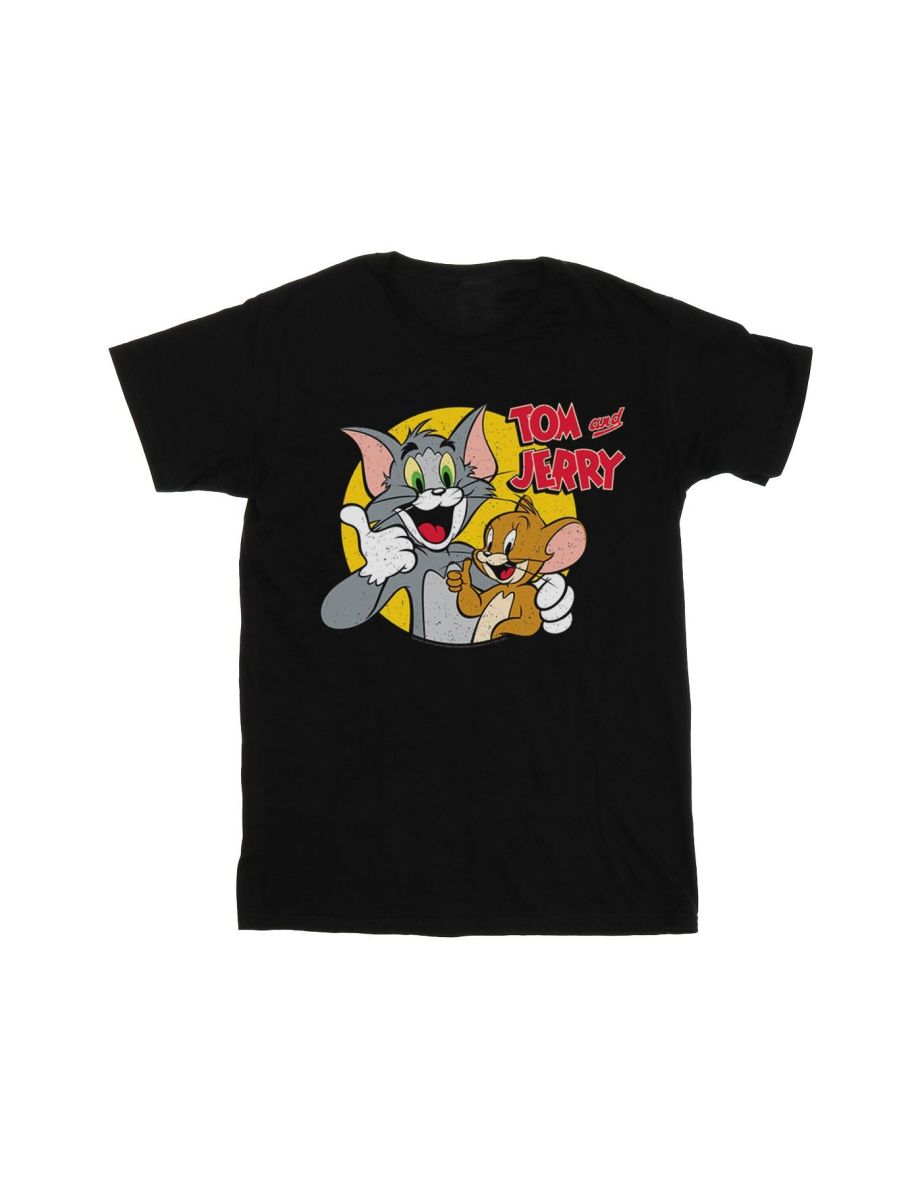 Tom And Jerry Mens Thumbs Up T-Shirt - Black