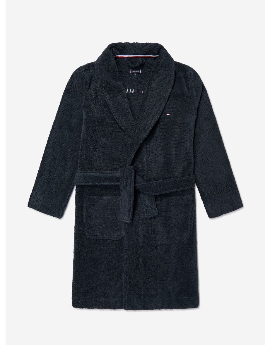 Kids Towelling Bathrobe in Navy