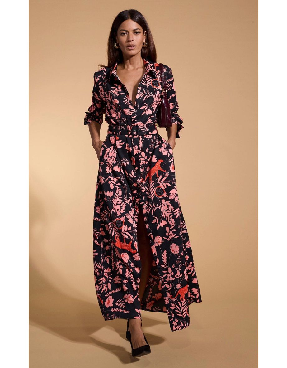 Dove Dress In Peach Meadow On Black - 4