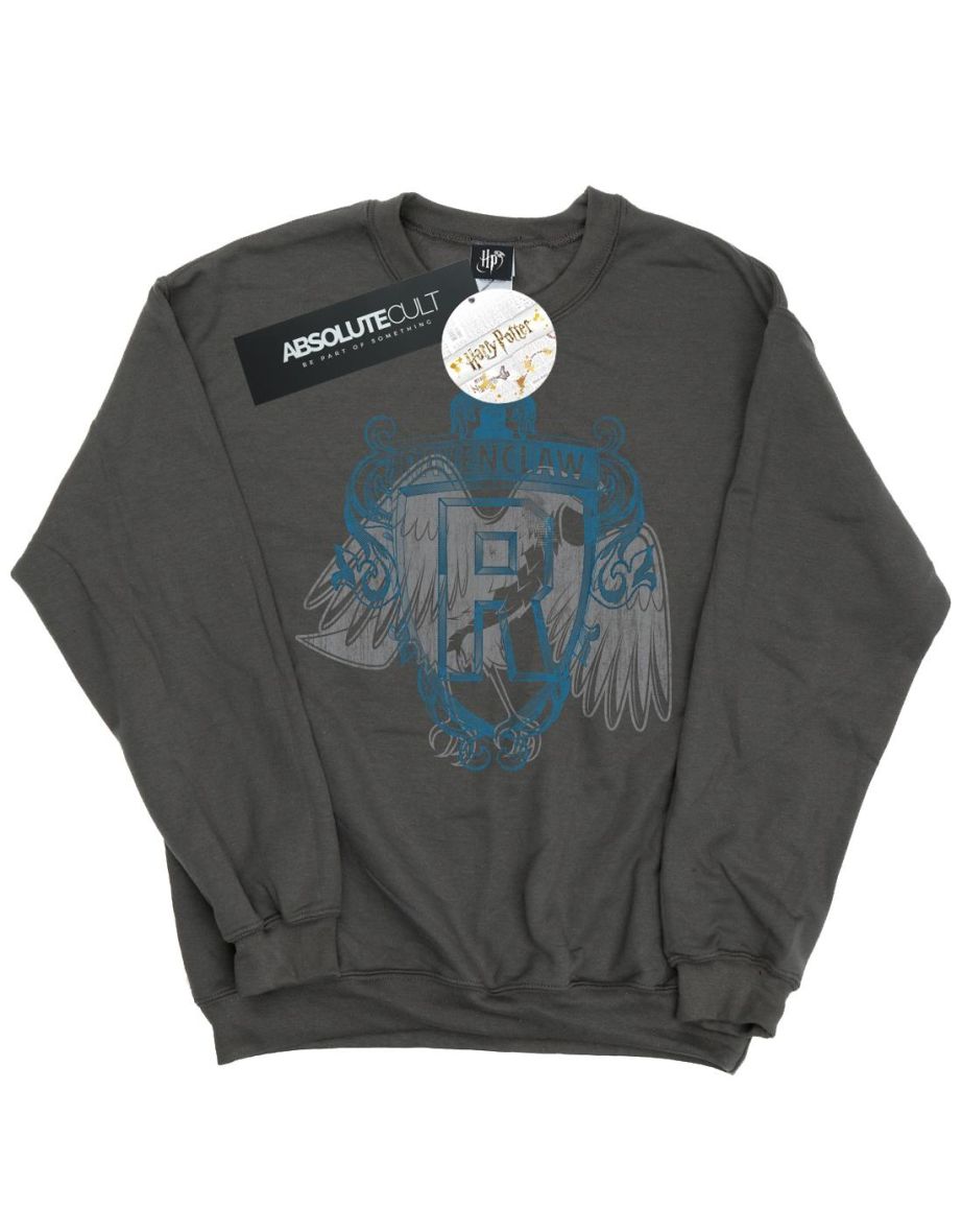Harry Potter Girls Ravenclaw Raven Crest Sweatshirt - Charcoal