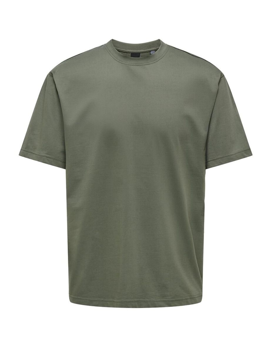 Organic Cotton T-Shirt in Loose Fit with Crew Neck