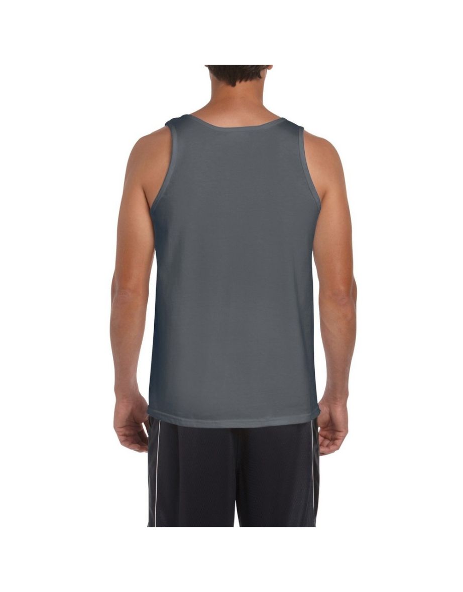 Gildan Mens Softstyle® Tank Vest Top - Charcoal - 1