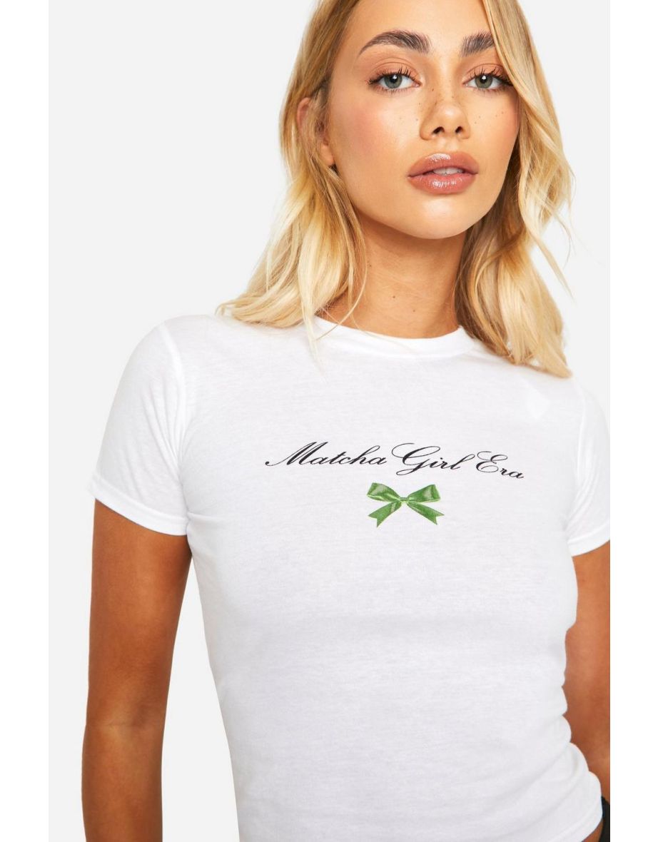 Matcha Girl Slogan Era Baby Tee - 3