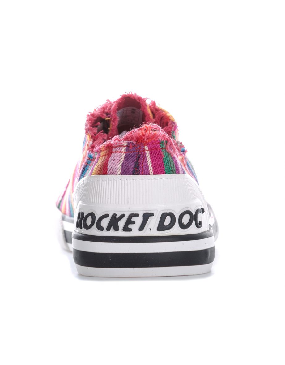 Women's Rocket Dog Jazzin Eden Stripe Pumps in Red - 5