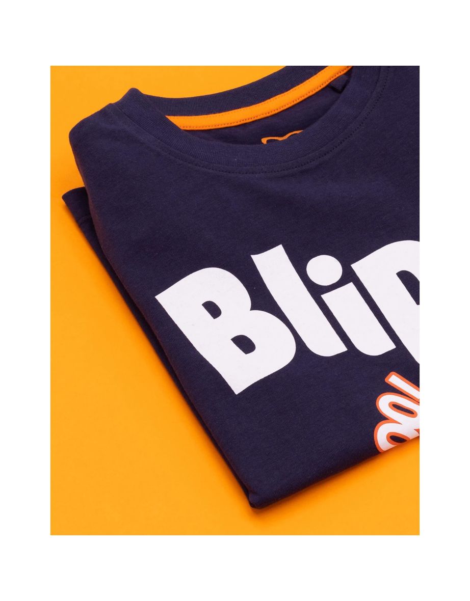Blippi Childrens/Kids Hello T-Shirt - Navy - 3