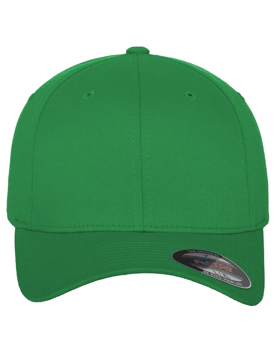 Yupoong Mens Flexfit Fitted Baseball Cap - Pepper Green - 2