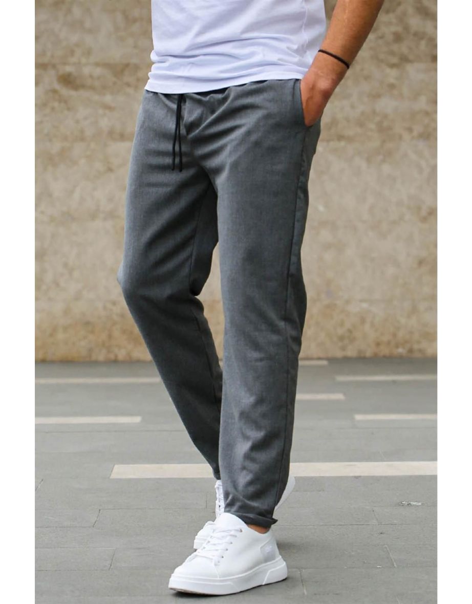 Pants - Gray - Straight - 2