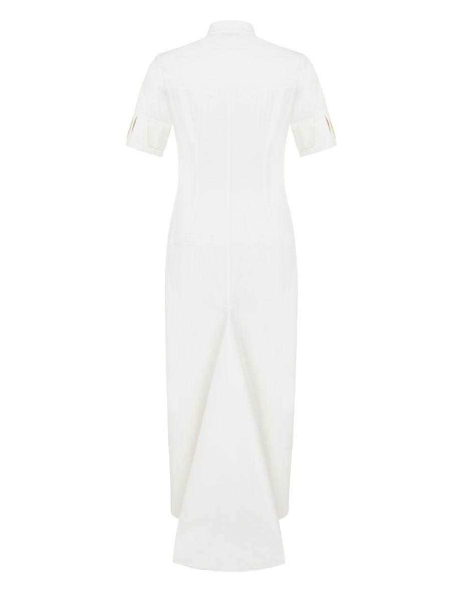 Window Detailed Tailed Dress - 2
