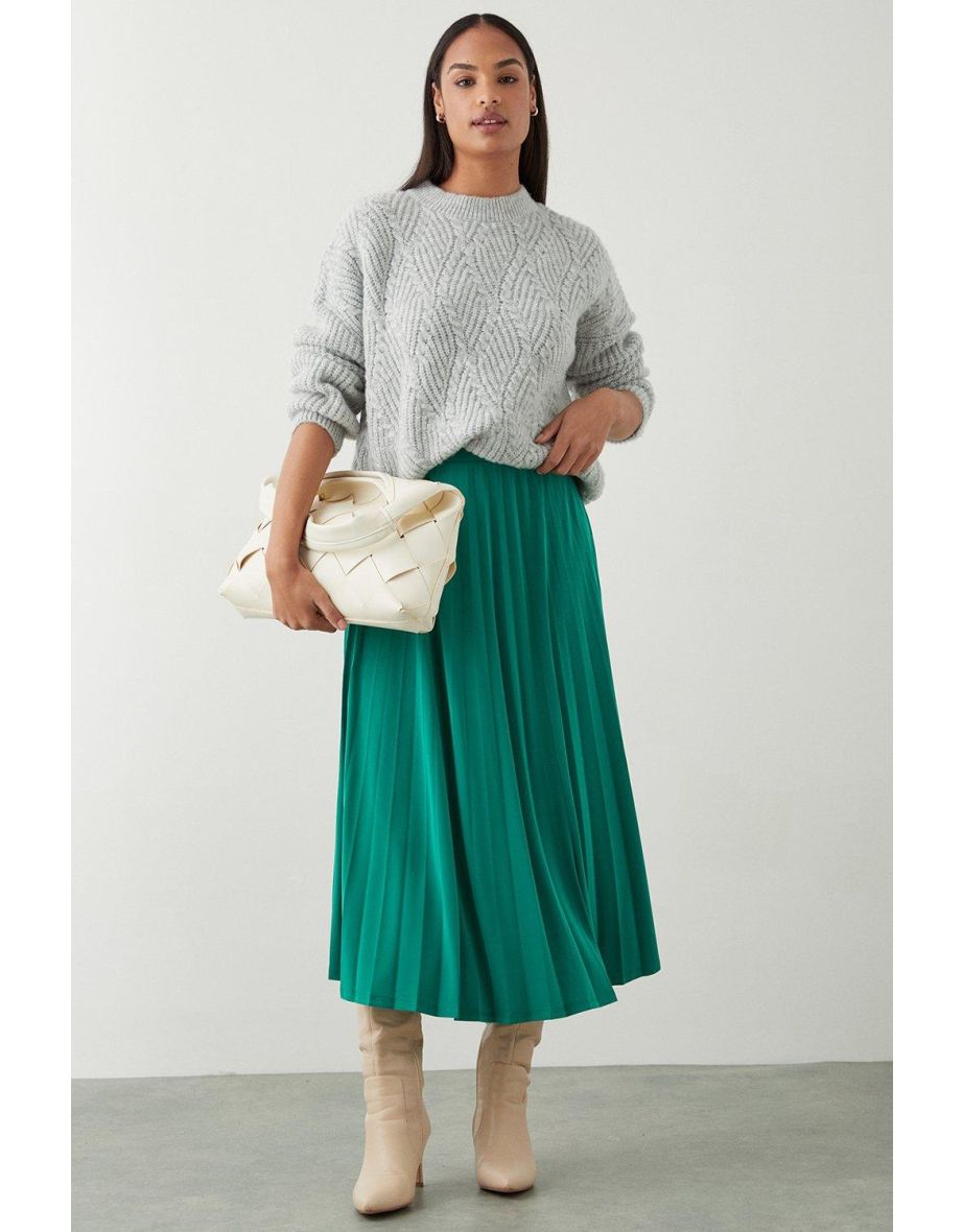 Pleated Midi Skirt