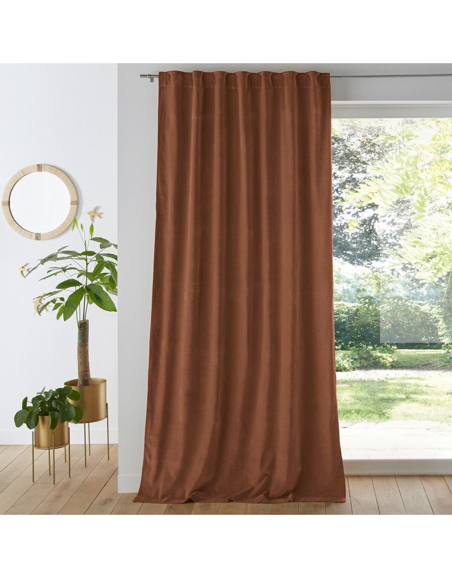 Velvet Single Hidden Tab Curtain