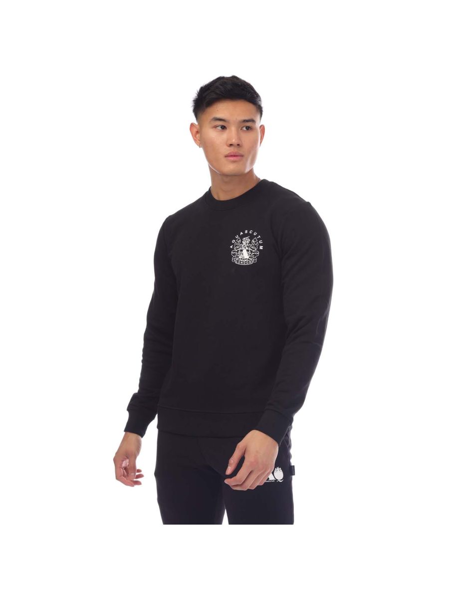 Men's Aquascutum Roundneck Sweatshirt in Black